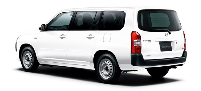 マツダ・ファミリアバン／ブリキカー。【年代不明？箱無し、ミラー取れ】。 マツダ・ファミリアバン／ブリキカー。【年代不明？箱無し、ミラー取れ】。